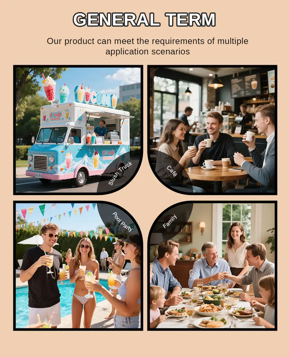 Smartool - Best Commercial Slushy Machine - Expert 110V 860W Dual-Tank Apple-Shaped Frozen Drink Maker