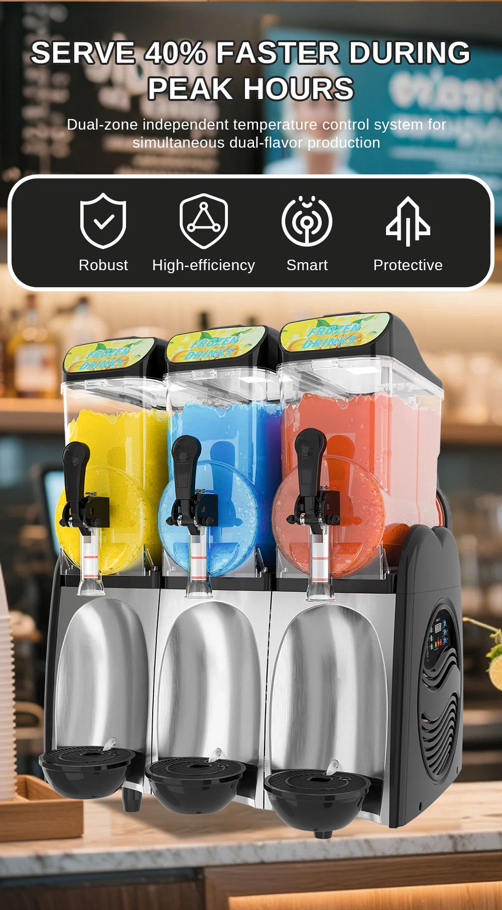 Smartool - Best Three-Cylinder Slushy Machine | Smartool RL183 1300W