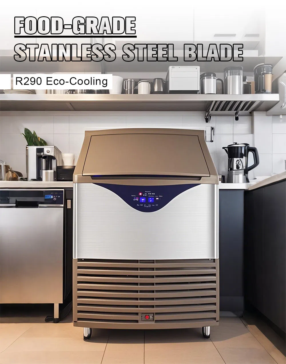 Smartool - Smartool SD200 200lbs/24H 565W Stainless Desktop Ice Maker, with Protections & Detachable Parts