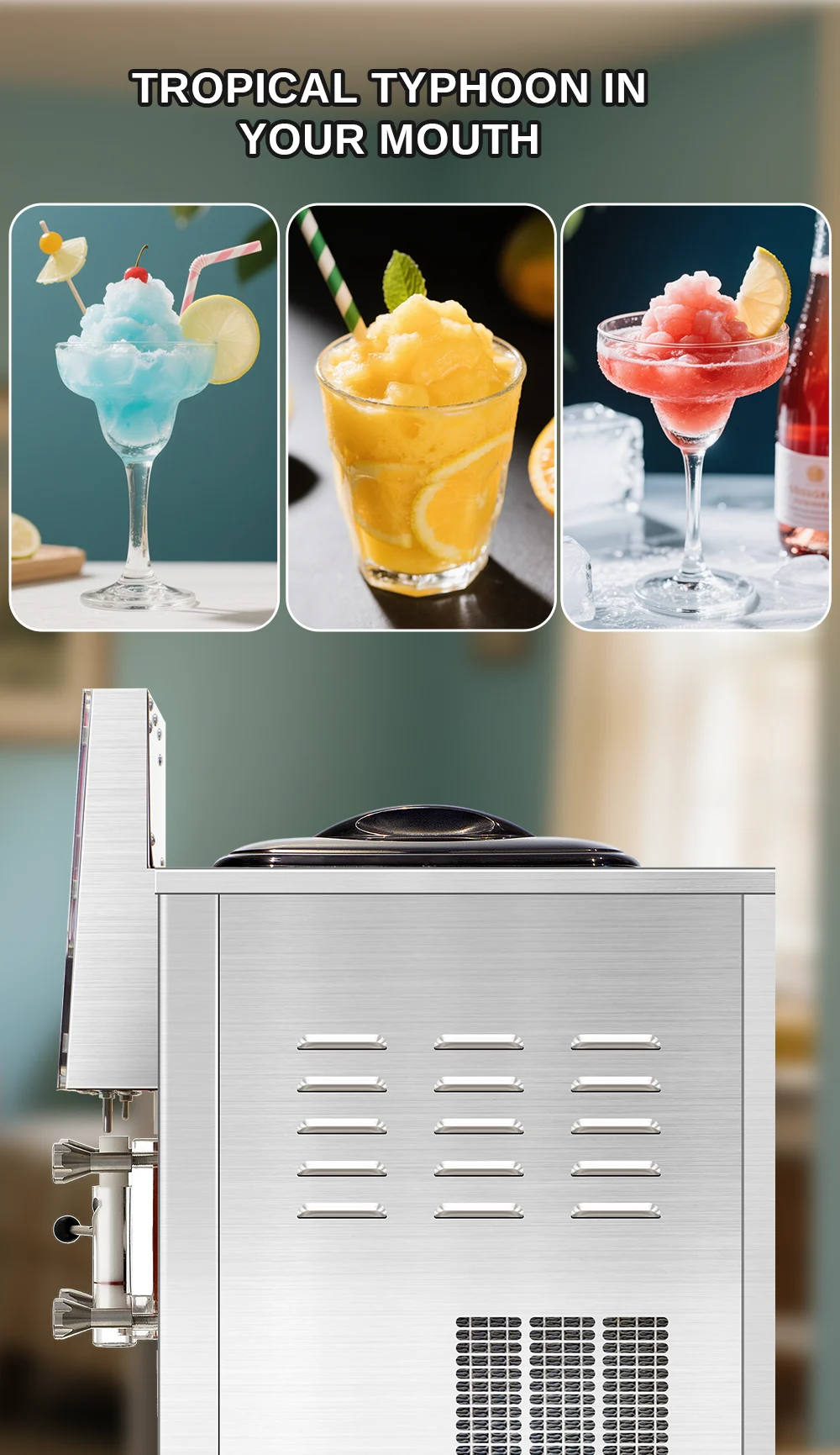 Smartool - Smartool XRF21 Single - Head Fully - Enclosed Slush Machine - 21L/H Output, 1550W Power