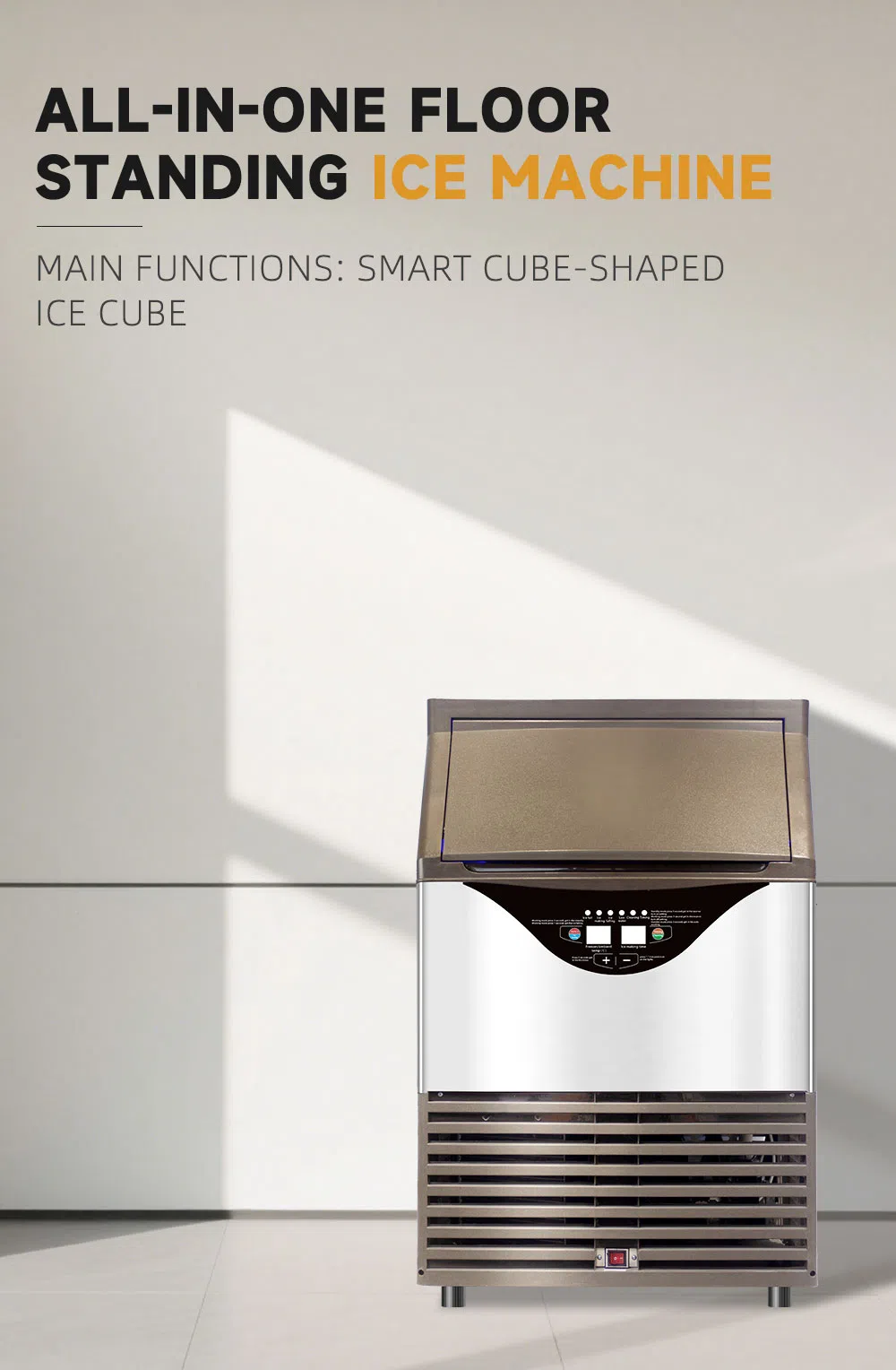 Smartool - Smartool SD400 400lbs/24H 1030W Stainless Desktop Ice Maker, with Protections & Detachable Parts