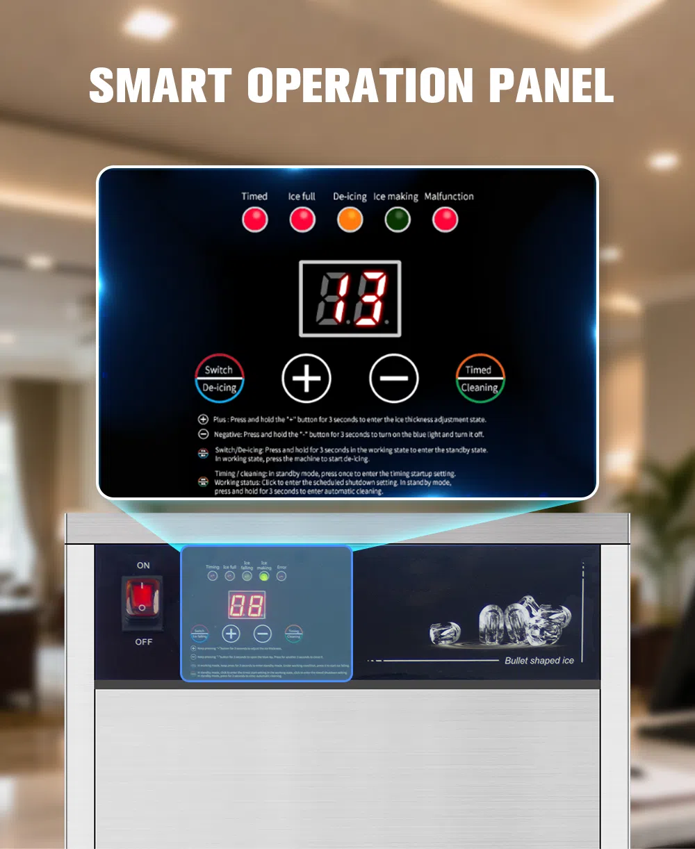 Smartool - Best Professional Ice Maker SUH150 for North America - High-Capacity & Energy Efficient