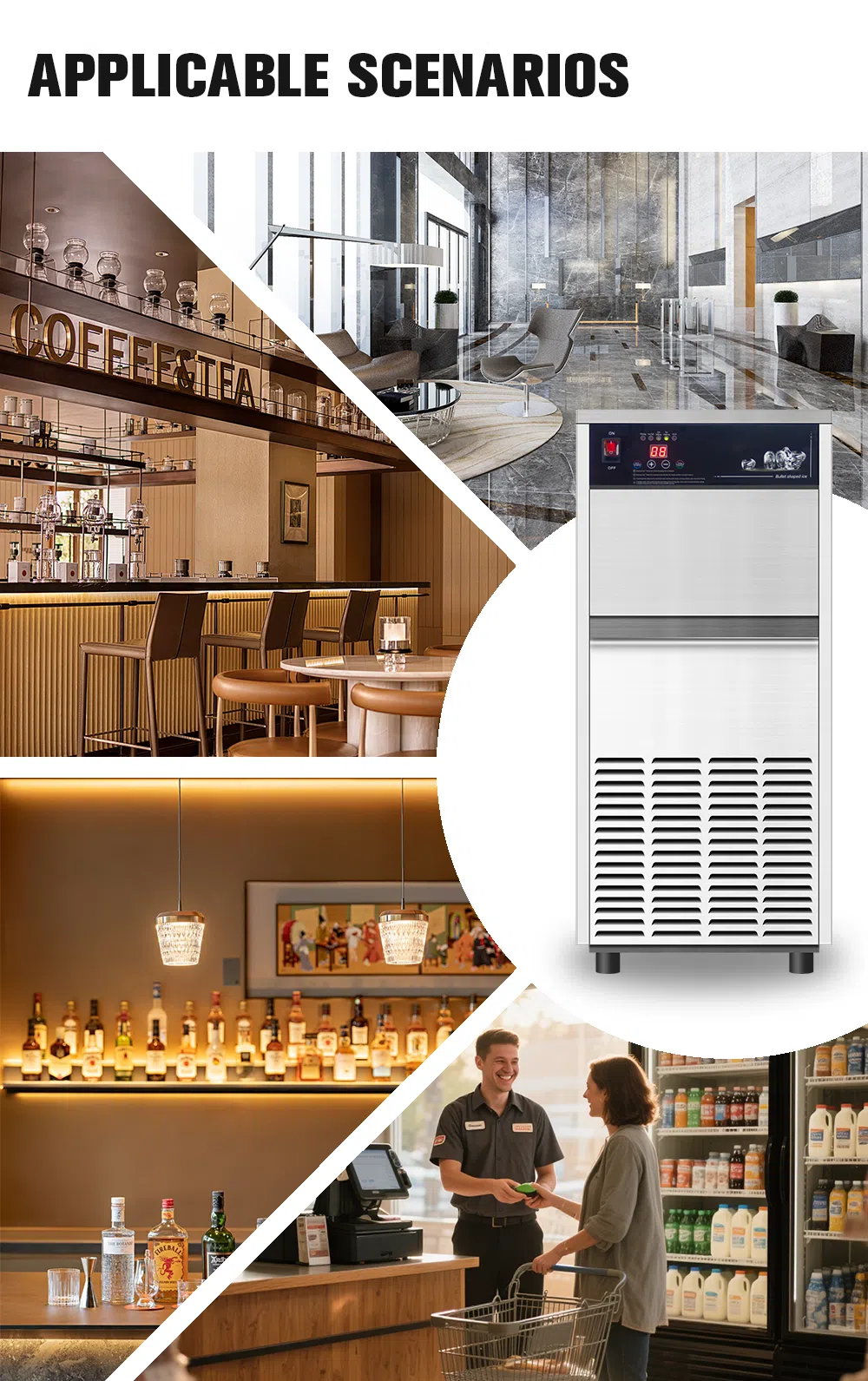 Smartool - Best Professional Ice Maker SUH150 for North America - High-Capacity & Energy Efficient